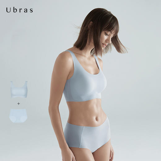 Ubras无尺码轻薄背心式文胸内裤组合套装【文胸+内裤】 商品图2