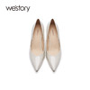 westory高跟鞋女2021年新款春季设计感小众细跟婚鞋W21AE52171 商品缩略图3
