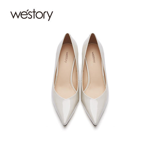 westory高跟鞋女2021年新款春季设计感小众细跟婚鞋W21AE52171 商品图3