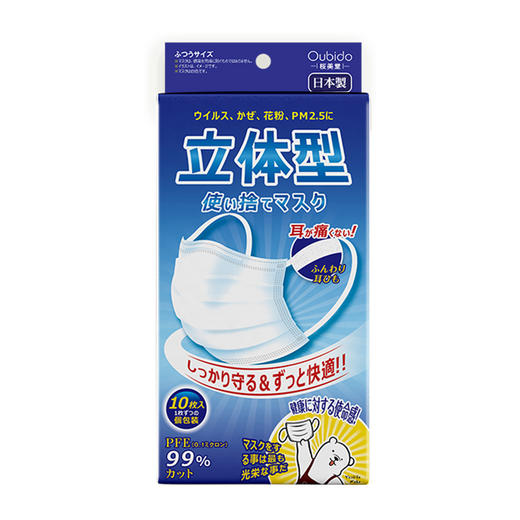 日本进口樱美堂一次性口罩 一盒装10枚 商品图4
