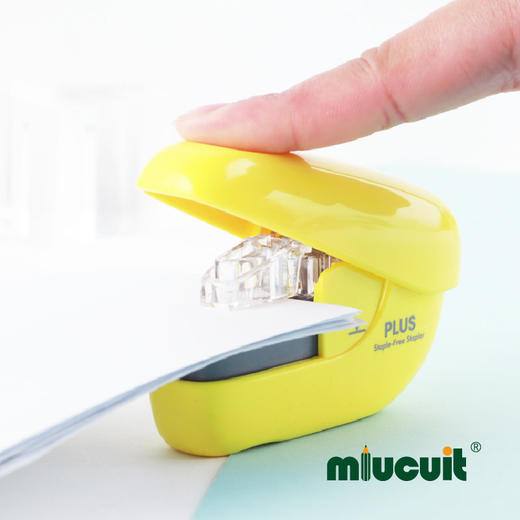 日本PLUS普乐士无钉订书器手握式无钉创意办公文具迷你环保订书机 商品图1