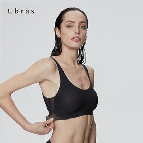Ubras网纱背心式文胸内衣女无钢圈聚拢轻透气胸罩秋甩甩干