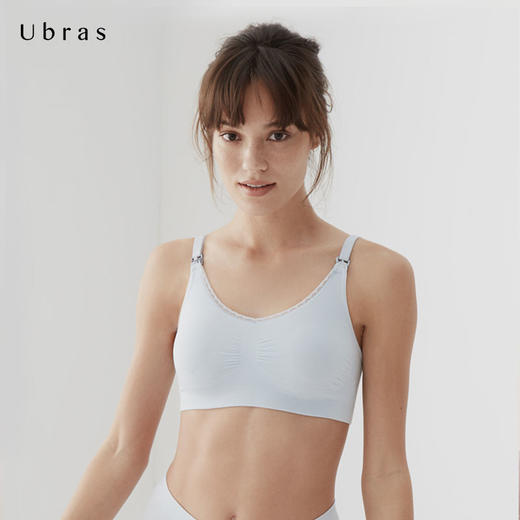 Ubras莫代尔搭扣哺乳文胸秋款背心式内衣女收副乳聚拢新 商品图1