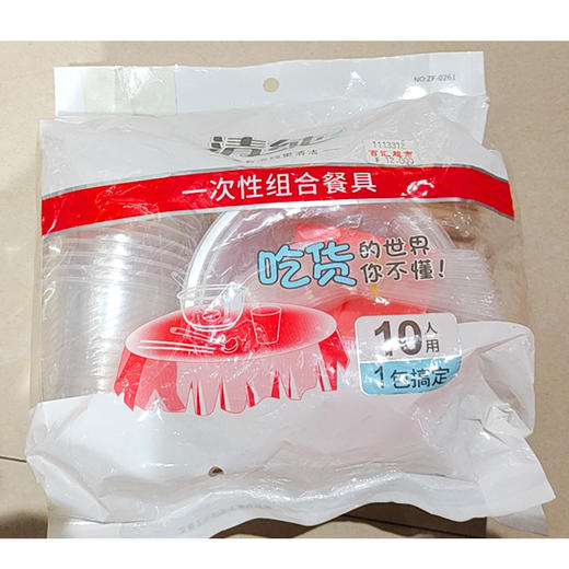【百汇到家】清纯一次性餐具套装 商品图0