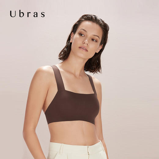 Ubras宽肩带抹胸背心文胸舒适无痕无钢圈文胸简约美背胸罩女 商品图0