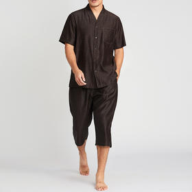 TANGY Collection/天意精品2021年春夏新品素绉缎莨七分休闲裤男