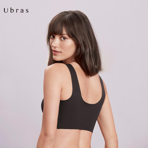 Ubras磨毛保暖背心式长文胸内衣女无钢圈舒适透气春秋胸罩女 商品图2