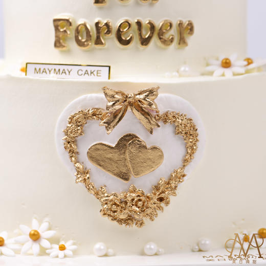 【3576】双层婚礼纪念日蛋糕白底 商品图6