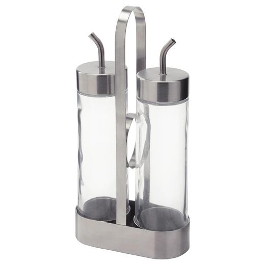 IKEA 宜家 ÖRTFYLLD 约特菲德 油/醋瓶 玻璃 不锈钢 商品图3