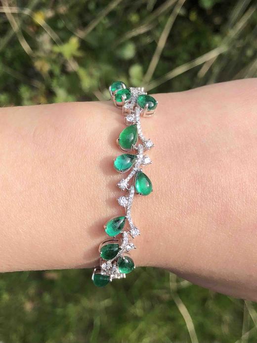 「万物生长」素面祖母绿手链 商品图3