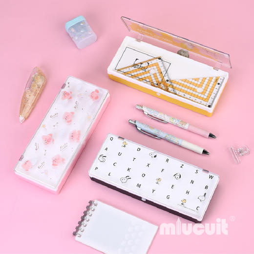 日本KAMIO限定双层文具盒史努比星之卡比大容量卡通笔盒学生款 商品图2