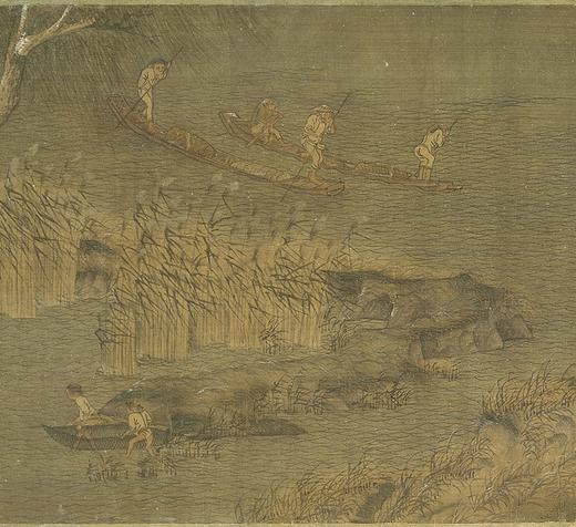 【定制书画】（五代）赵干《江行初雪图》绢本 手卷 馆藏书画高仿复制艺术品（付款后28天内发货） 商品图0