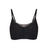 Ubras通勤莫代尔隐形背勾文胸罩竖条纹内衣女无钢圈秋薄款美背 商品缩略图3