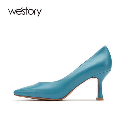 westory高跟鞋女2021年新款春季设计感小众细跟婚鞋W21AE52161 商品图1