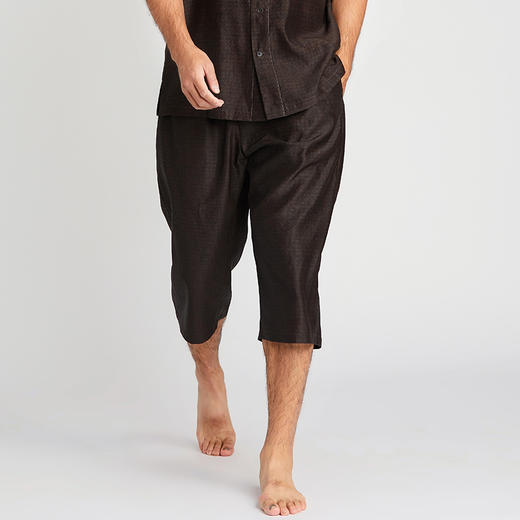 TANGY Collection/天意精品2021年春夏新品素绉缎莨七分休闲裤男 商品图1