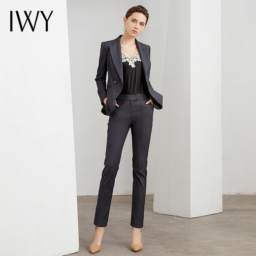 IWY/经典灰色西服西装套装女经理工作服售楼部高端职业装CP11101 商品图4