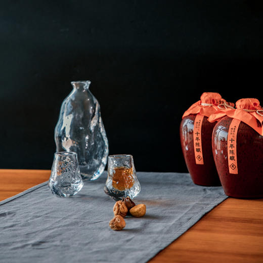 酒器套装礼盒 一壶两杯 传承匠人手作 每一只都是独一无二的 东方美学传承 还可以做花器 家居饰品 无铅玻璃|百里居 商品图4