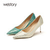 westory高跟鞋女2021年新款春季新款尖头高跟鞋W21AE52601 商品缩略图1