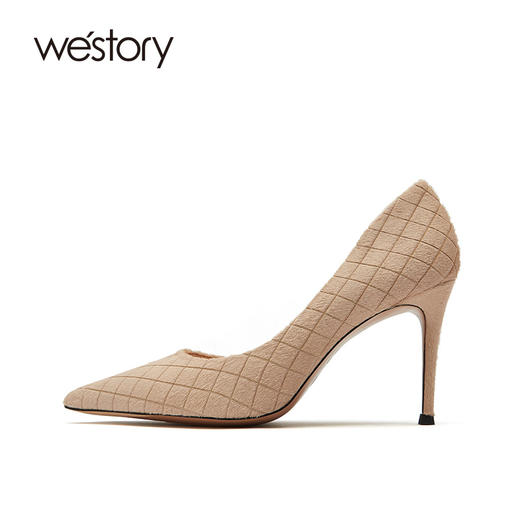 westory马丁靴女2021年春新款气质高跟鞋W21AE52531 商品图1