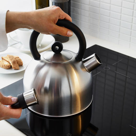 IKEA 宜家 VATTENTÄT 瓦滕特 鸣叫水壶 不锈钢 黑色 2 公升 商品图3