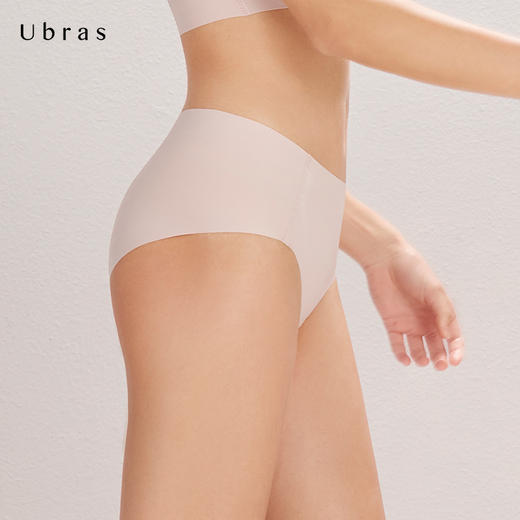 Ubras无尺码高弹抗菌中腰三角裤性感提臀纯棉底裆内裤女无痕透气 商品图2