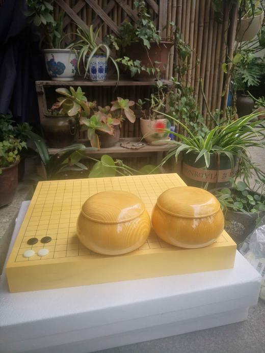 围棋俱乐部围棋套装乌龙新榧独木棋盘，新榧独木棋罐老云子 商品图1