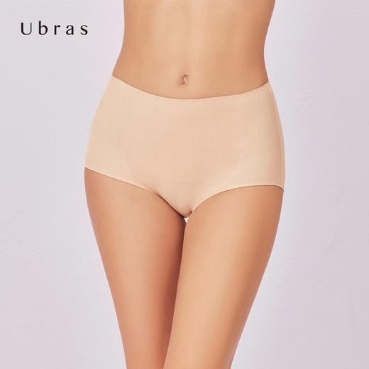 Ubras无痕高腰暖暖裤莫代尔无缝抗菌高腰内裤女舒适透气无痕内裤 商品图0