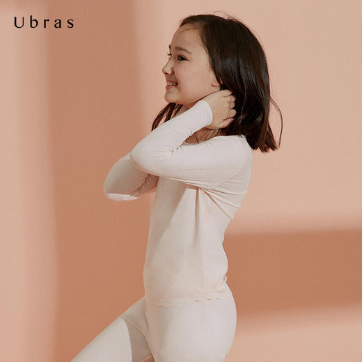 Ubras少女无痕莫代尔内衣套装高初中学生家居服秋衣打底 商品图1
