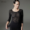 Ubras樱花蕾丝七分袖上衣女士性感时尚百搭打底中袖上衣秋季新款 商品缩略图2