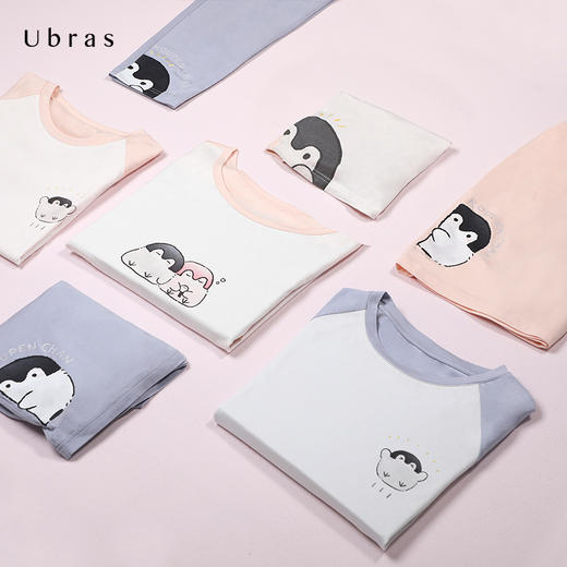 ubrasX点赞鹅拼色圆领印花T恤裙家居服环保吸湿快干女士睡裙 商品图2