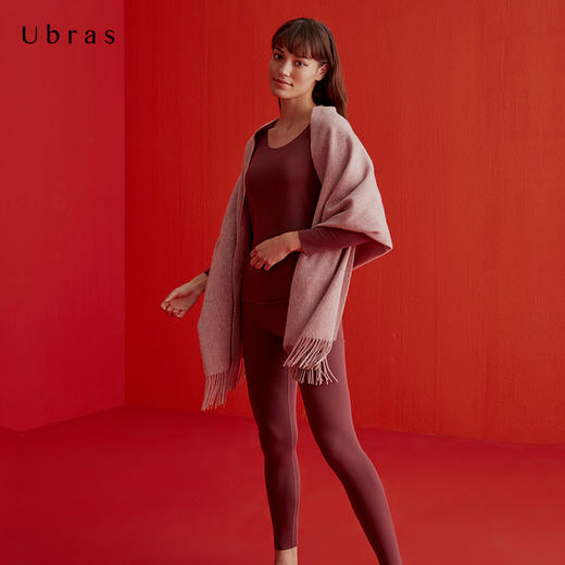 Ubras欧阳娜娜同款蚕蛹蛋白无痕保暖发热德绒套装女 商品图3