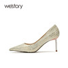 westory高跟鞋女2021年新款春季新款尖头高跟鞋W21AE52601 商品缩略图2