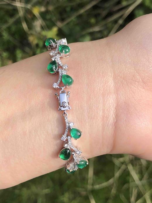 「万物生长」素面祖母绿手链 商品图4