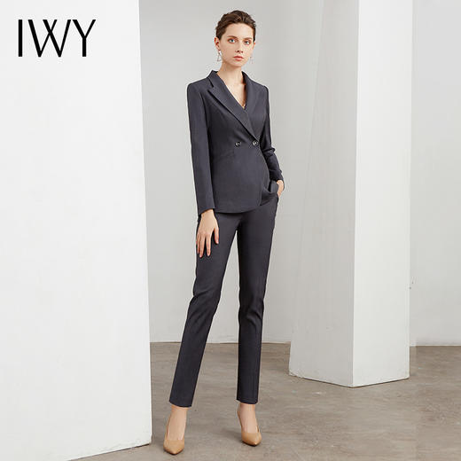 IWY/经典灰色西服西装套装女经理工作服售楼部高端职业装CP11101 商品图0