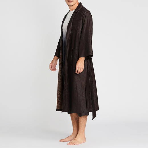 TANGY Collection/天意精品2021年春夏新品男士真丝素绉缎睡袍 商品图1