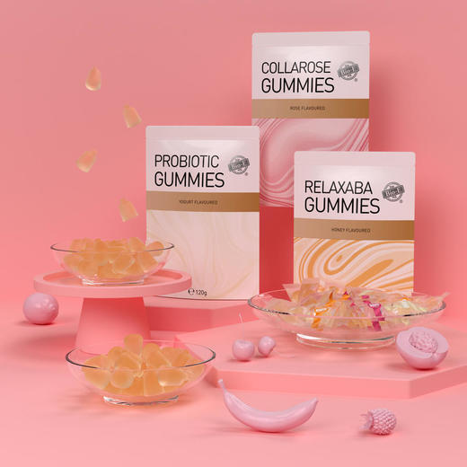 【bio-e】澳洲bio-e胶原蛋白软糖花胶花青素益生菌睡眠益生菌花胶蔓越莓水果软糖120g 商品图5