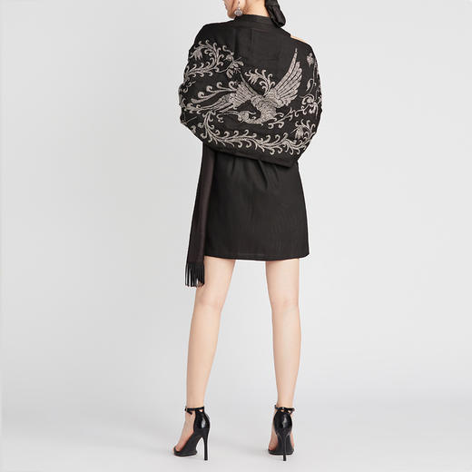 TANGY Collection/天意精品2021年春夏新品雾绯系列V领莨绸连衣裙 商品图2