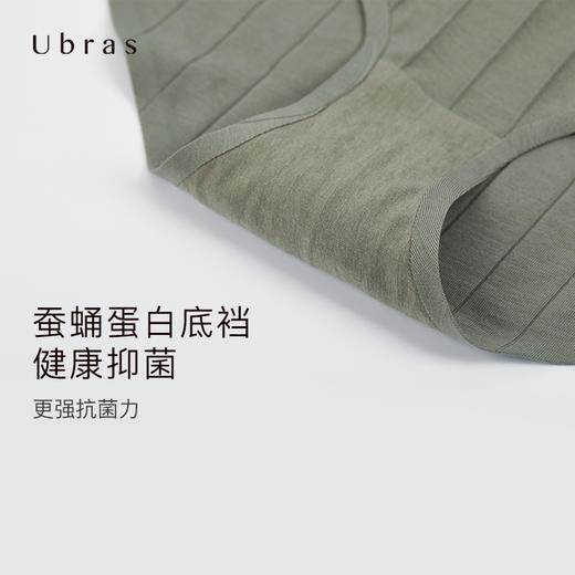 Ubras柔棉宽条纹三角裤内裤 女抗菌底裆舒适透气女士内裤 商品图2