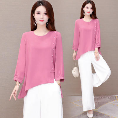 WE- KED-981958 天丝棉时尚显瘦两件套女2021春季新款套装 商品图1