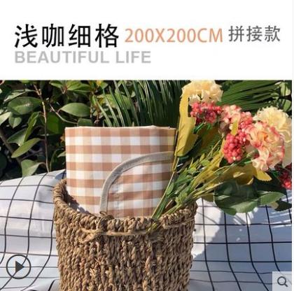 野餐垫春郊游防潮沙滩垫野餐布户外便携防水草野炊地垫加厚ins风-CG 商品图1