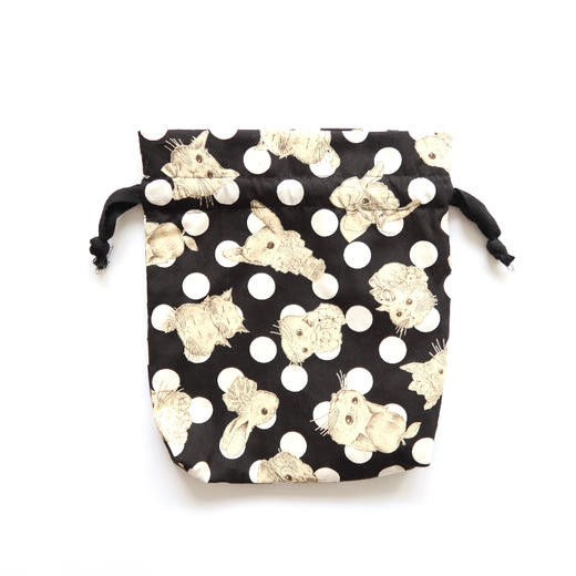 HUJI祤集Bobby收纳袋插画波点猫猫兔 商品图2