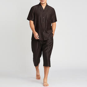 TANGY Collection/天意精品2021年春夏新品男士素绉缎莨衬衫