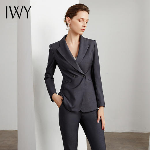 IWY/经典灰色西服西装套装女经理工作服售楼部高端职业装CP11101 商品图1