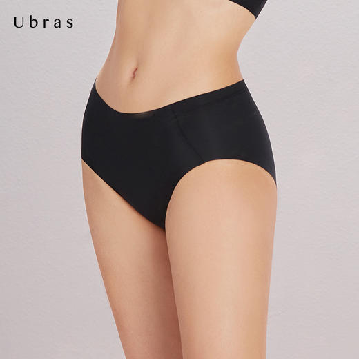 Ubras无尺码高弹抗菌中腰三角裤性感提臀纯棉底裆内裤女无痕透气 商品图3