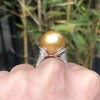 「上升」14mm南洋金珠钻石戒指 商品缩略图4