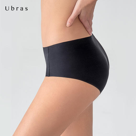 Ubras舒适无痕光面内裤深V版空气裸感无痕三角裤女纯棉底裆中腰裤 商品图1
