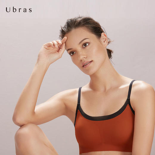 Ubras丝滑无痕吊带抹胸内衣女小胸无钢圈舒适透气美背文胸胸罩 商品图3