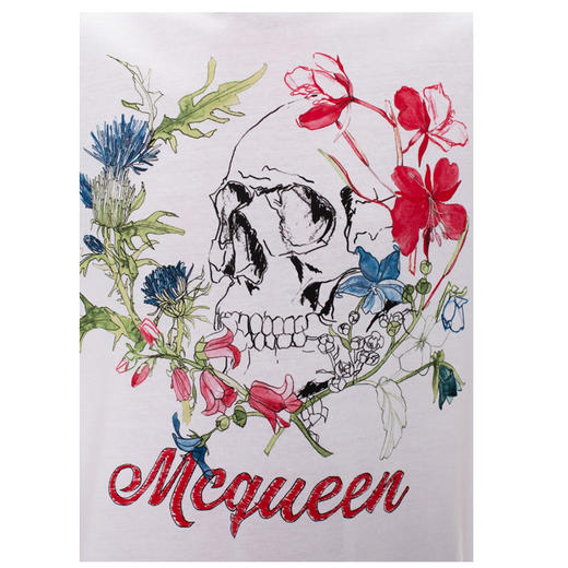Alexander McQueen 麦昆 男士短袖 白色 622100 QPZ54 0900 商品图3