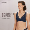 Ubras浮影蕾丝三角杯背勾文胸法式蕾丝一字美背无钢圈性感胸罩 商品缩略图1