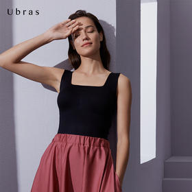 Ubras欧阳娜娜同款新品方领带胸垫毛背心打底舒适